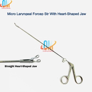 Nuevas Pinzas Quirúrgicas Microquirúrgicas ORL Premium, Rectas, con Mandíbula en Forma de Corazón, 3x2mm, 22cm, Instrumento de Acero Inoxidable Alemán |   OldMed - Product Image 1