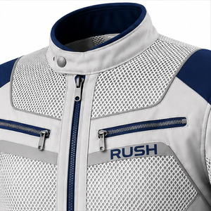 เสื้อแจ็คเก็ตมอเตอร์ไซค์ผู้ชาย Rush แขนยาว ผ้าตาข่าย ระบายอากาศ กันน้ำ แห้งเร็ว ป้องกันรังสียูวี 220 กรัม พิมพ์ลายแบบ Heat-Transfer สำหรับขี่รถแข่ง - Product Image 4