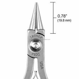 Pince à bec rond OEM à mâchoires courtes, outil professionnel pour la fabrication de bijoux, en acier inoxydable, pour le gainage de fils, vente en gros en vrac pour la fabrication - Product Image 6