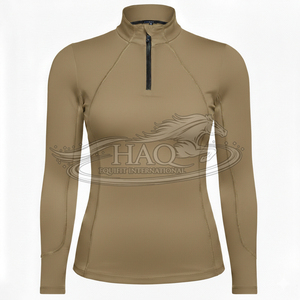 Haut de compétition équestre OEM à manches longues pour femmes, sous-vêtement de base pour l'équitation, vêtements d'équitation de qualité supérieure - Product Image 1