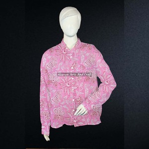 2026 Women's Cotton Bohemian Woven Printed Shirt Block Print Customized Size <b>Sweet</b> Style Party for Beach - Product Image 2