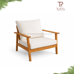 Monaco Sofa 3 seater bench Eco-friendly <b>Outdoor</b> Furniture Garden Acacia Wood Sofa Set Cushions <b>Foldable</b> for Hotels Villas - Product Image 4