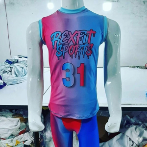 High Quality Basketball Jersey Shorts Set Unique Print Design Comfortable Breathable <b>Athletic</b> Sportswear Custom Team Uniform - Product Image 6