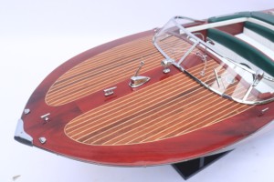 Modèle de bateau rapide italien en bois peint à la main RIVA ARISTON DARK BLUE HULL, sur pied, personnalisé, cadeau d'affaires, collection - Product Image 3