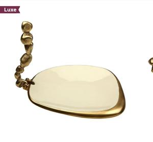 Glam Gold <b>Tissue</b> Holder With Pearl Design <b>Paper</b> Napkin Stand Decorative Tray - Product Image 2