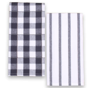 Serviette de cuisine multi-usage en coton 100% certifié GOTS, tissée, à rayures, à carreaux, douce, confortable, séchage rapide, gaufrée, écologique - Product Image 4