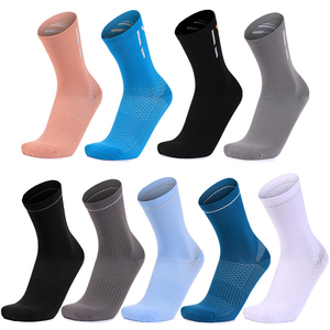<b>Best</b> Wholesale Customized Crew Bottom Design Nylon High Stretch Breathable Cycling <b>Socks</b> for Sports Basketball - Product Image 6