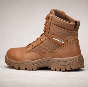 Bottes de jungle en cuir à tige haute pour hommes, chaussures de travail d'extérieur, chaussures tactiques d'extérieur pour hommes, chaussures de style durable et imperméables - Product Image 3