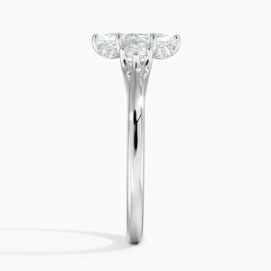 Bague BOJ 078 en argent 925, taille marquise, avec halo de pierres et griffes, solitaire en moissanite 2 carats couleur D VVS1 certifiée GRA, prix bas - Product Image 3