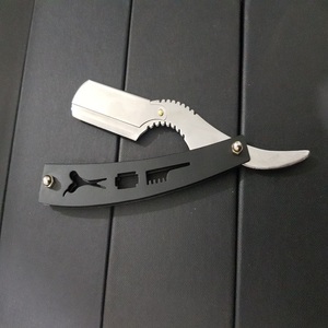 มีดโกนหนวดตรงแบบมืออาชีพ สีดำด้าน ผลิตจากเหล็กกล้าไร้สนิมเยอรมัน - Product Image 1