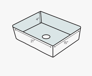 Produit de haute qualité, lavabo de salle de bain rectangulaire moderne en nickel martelé, lavabo en métal à poser sur le comptoir - Product Image 2