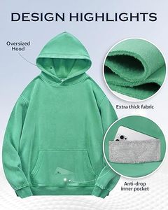 Luxury Vintage Washed Hoodies Relaxed Fit Retro Acid Wash Hoodies <b>For</b> Men And Women Custom Embroidery Washed Hoodies Manufacture - Product Image 6