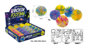 Colorful Urchin Footbag Soccer Juggling Ball Soft <b>Squishy</b> Training Toy 24 Pieces Display Box Colorful Rubber Urchin Footbag Soft - Product Image 3