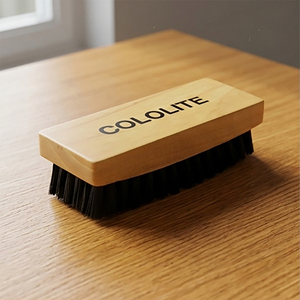 Black Wood Handle Long Handle Nylon Shoe Cleaning Brush for Leather and <b>Car</b> <b>Interior</b> Care - Product Image 4