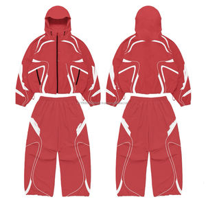 Chaqueta Cortavientos Deportiva Personalizada de Alta Calidad, Ajustada, Elástica, de Poliéster con Bloques de Color, Ropa Deportiva de Nailon - Product Image 1