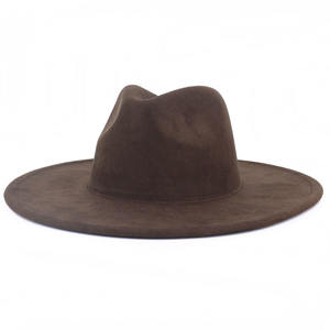 Fashion Polyester Fedora <b>Hat</b> for Women Men Classic Character Casual <b>Flat</b> Wide Brim Jazz Cap - Product Image 6