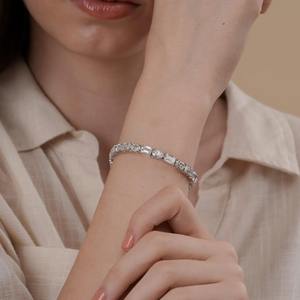 High Quality Moissanite Tennis <b>Bracelet</b> 925 Sterling <b>Silver</b> for Wedding Party Luxury Jewelry Available at Affordable Price - Product Image 5