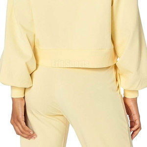 Sudadera Corta con Capucha para Mujer, Invierno, Ecológica, Transpirable, de Algodón/Poliéster, de Secado Rápido, con Logotipo Frontal y Mangas Largas - Product Image 6