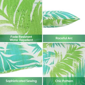 2 Pack Soft Comfortable Outdoor Throw <b>Pillows</b> <b>Waterproof</b> and Fade-Resistant Patio Cushions for Garden Porch Poolside Furniture - Product Image 4