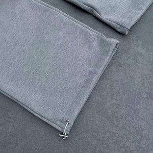 Men's Slim Fit Lightweight Corduroy Lined Sweatpants <b>Elastic</b> Waist Button Decoration Wide Straight Leg Casual Vintage Flat - Product Image 5