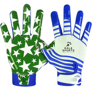 Premium High Quality Custom Logo Print American Football <b>Gloves</b> 100% Breathable Leather Wholesale Price Out Door Sports Wear - Product Image 5