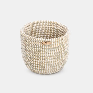 Juego de 3 cestas cilíndricas de mimbre hechas a mano, cestas de almacenamiento artesanales, venta al por mayor, ecológicas, hechas en Vietnam - Product Image 4