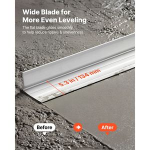 Hoja de aluminio de 8 pies para nivelación de hormigón, herramienta de nivelación de borde recto de 5.3 pulgadas de ancho para una amplia cobertura - Product Image 3