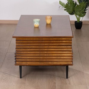 Vandana <b>Silver</b> Space-style <b>coffee</b> <b>table</b> in teak and mango wood - Product Image 5