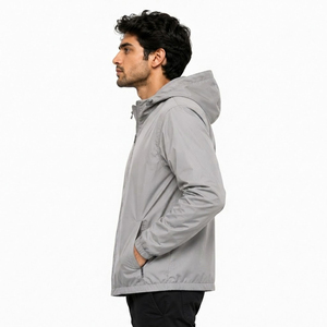 Veste coupe-vent personnalisée pour homme, veste de sport d'extérieur, imperméable, hiver, polyester, nylon, randonnée, coupe-vent, avec logo - Product Image 3
