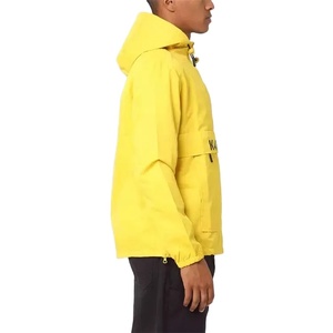 Chaqueta Cortavientos Impermeable y Transpirable con Capucha y Cierre de Cremallera de un Cuarto, Diseño de Parches, para Hombre, de Invierno, OEM - Product Image 4
