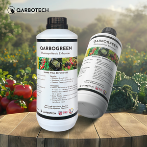 Engrais biologique QARBOGREEN, activateur de photosynthèse liquide, pureté 100 %, pour une croissance agricole à grande échelle et une stimulation de la croissance des cultures - Product Image 1