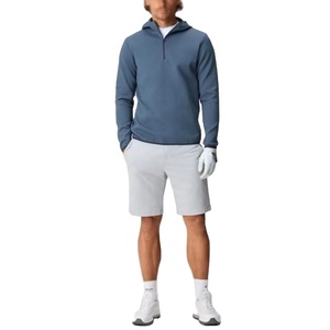 Breathable Performance Winter Golf Hoodie Men's <b>Moisture</b> Wicking Lightweight Zip-Up Sweatshirt 100% Cotton Embroidered Beaded - Product Image 4