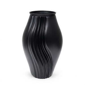 Urna de Aluminio Contemporánea con Textura Ondulada – Urna Funeraria con Acabado Brillante Beige, Urna de Aluminio con Acabado Brillante Taupe Serene Waves - Product Image 2