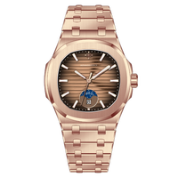 6122R/08 Fermoir pliant saphir de sécurité Alexander Ferros, montre mécanique sport automatique en acier inoxydable, Miyota 5BAR, résistante à l'eau