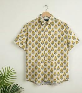 Meilleure collection de chemises en coton à manches courtes, décontractées et formelles, imprimées à la main au batik, pour hommes - Product Image 5