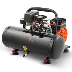Compressore d'Aria Portatile Ultra Silenzioso 81dB, 1HP, 2.1 CFM, 8 Bar, Serbatoio in Acciaio da 2 Galloni, Senza Olio, Max 120PSI - Product Image 4