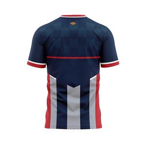 Maillot de sport col rond de qualité supérieure, séchage rapide, respirant, en tissu polyester, personnalisable pour équipe, avec logo imprimé par transfert thermique - Product Image 2
