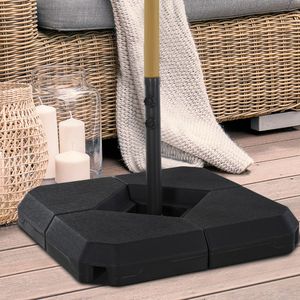 Base de sombrilla de acero para sombrillas de patio, con 4 pesas rellenables, para mayor estabilidad - Product Image 2