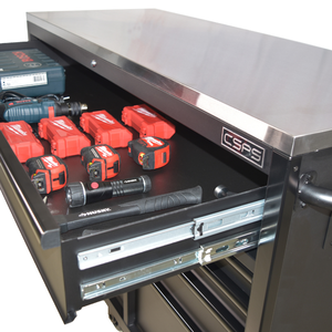 Matte Black Powder Coated Steel 10 <b>Drawer</b> Tool Cabinet Family keywords: for Garage Workshop Storage Use - Product Image 3