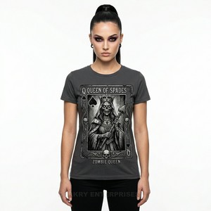 Custom Lace <b>Frame</b> Sugar Skull Portrait T Shirt High Quality Combed Cotton Women Tee Shirt Manufacturer Wholesale Fashion Apparel - Product Image 6