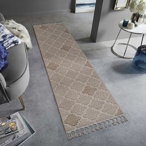 Tappeto da interno/esterno NAAR Guros Collection 2X8 Cream Trellis - Product Image 1