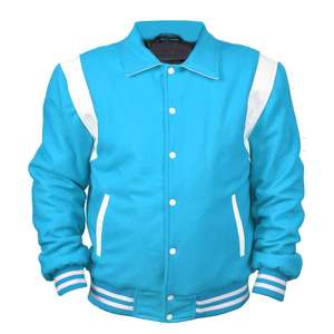 Chaqueta de Invierno de Alta Gama para Hombre, Nueva Moda, Chaqueta Bomber de Lana y Cuero con Logotipo Personalizado, Tallas Grandes, Venta al Por Mayor - Product Image 1