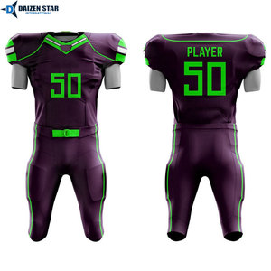 American Football Uniform Set Men's <b>Navy</b> Blue with Gold Accents V-Neck Short Sleeve Moisture Wicking Fitted Jersey and Pants - Product Image 4