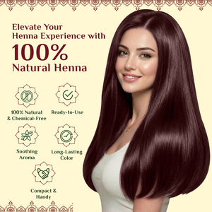 Conos de Henna Neeta, 12 Unidades – Tinte para el Cabello en Pasta 100% Natural Listo para Usar, Color Marrón Rojizo (23g) para Teñir el Cabello en Específicos Puntos - Product Image 3