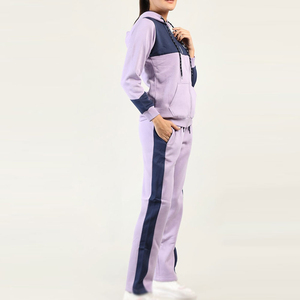 <b>Oversized</b> Heavyweight Streetwear Custom Logo Women Tracksuit 2 Two Piece Patch Design <b>Sweatpants</b> And Hoodie Set - Product Image 4