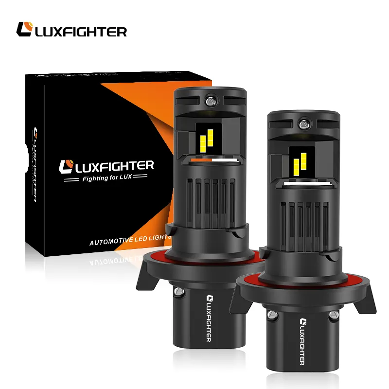 LUXFIGHTERQ16車LEDヘッドライト超高輝度ミニサイズ交換用ハロゲン6500KクールホワイトLED電球、2X冷却アップグレード
