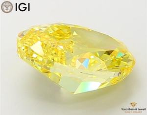 เพชรทรงรี สำหรับจี้แฟนซีสุดพิเศษ สีเหลืองแฟนซีสดใส ความสะอาดระดับ VS1 เพชรที่เพาะเลี้ยงในห้องปฏิบัติการด้วยเทคนิค CVD พร้อมใบรับรอง IGI น้ำหนัก 5.00 กะรัต - Product Image 5
