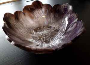 Bol rond en forme de fleur en résine époxy avec relief ALLIUM - Product Image 4