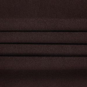 T-shirt décontracté en maille marron à manches courtes et col en V pour femme, coupe classique, en toile compressée écologique, couleur unie, collection printemps-été - Product Image 5