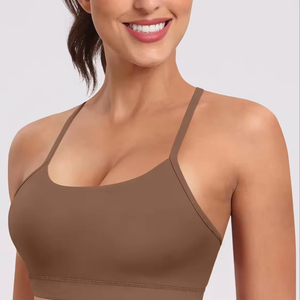 Sujetadores deportivos acolchados cómodos al por mayor para mujer, diseño de espalda en Y, tallas grandes, transpirables, tops de yoga para entrenamiento, sujetador deportivo de cobertura total - Product Image 3